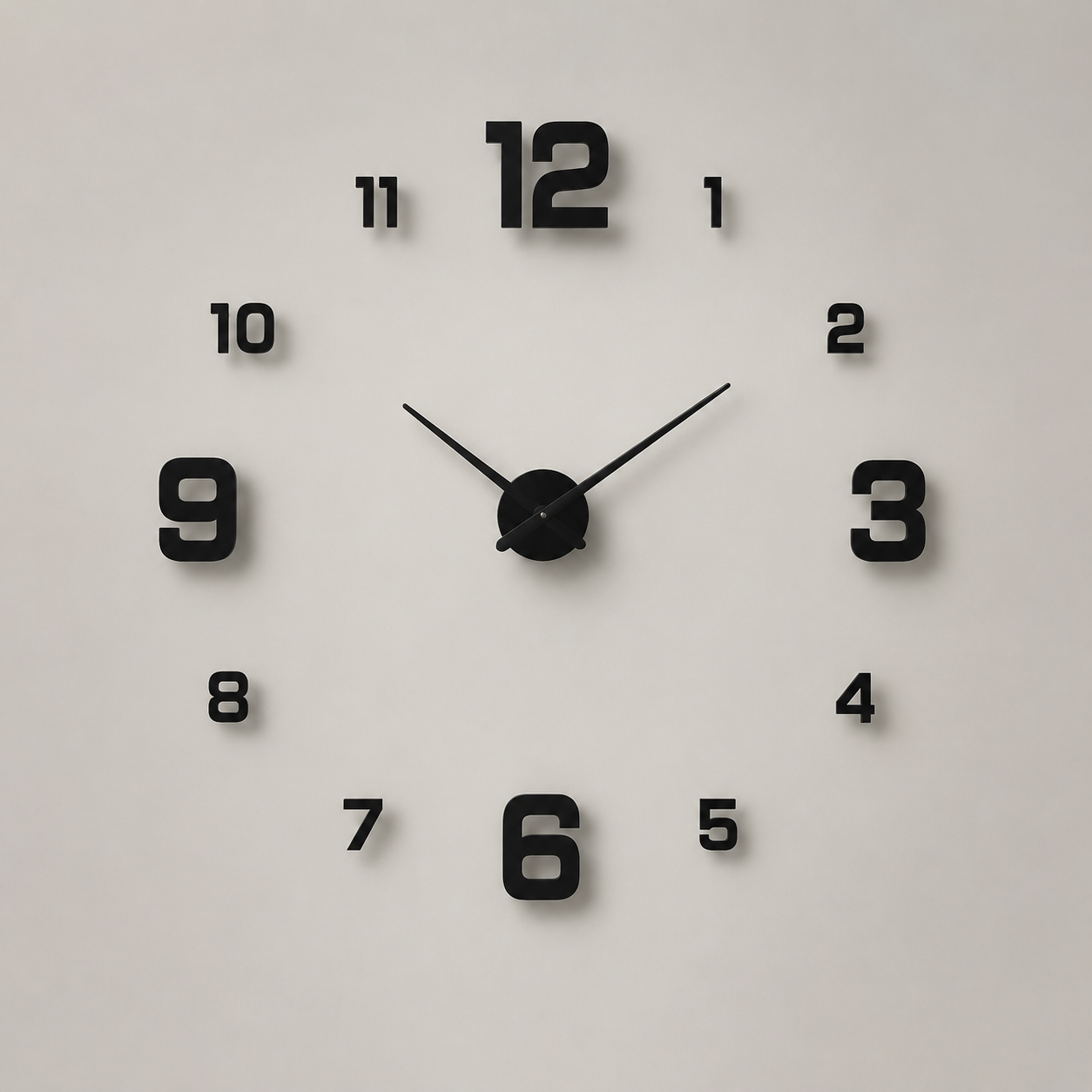3D Frameless Wall Clock