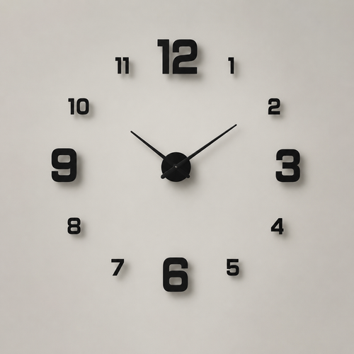 3D Frameless Wall Clock