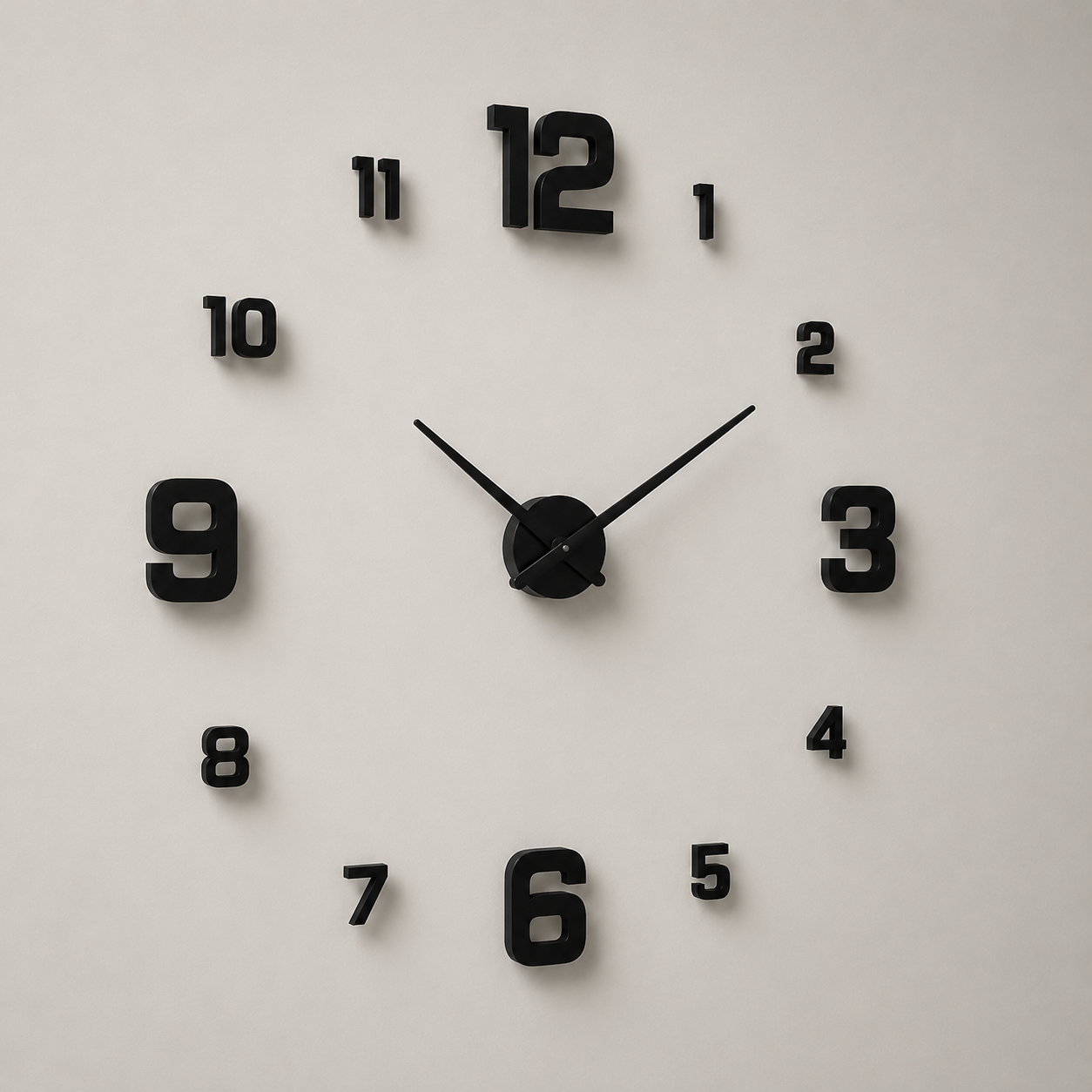 3D Frameless Wall Clock