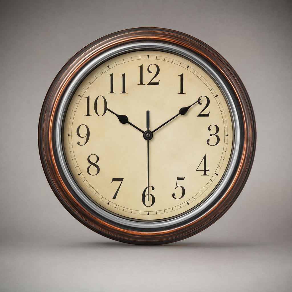 Vintage Bronze Wall Clock