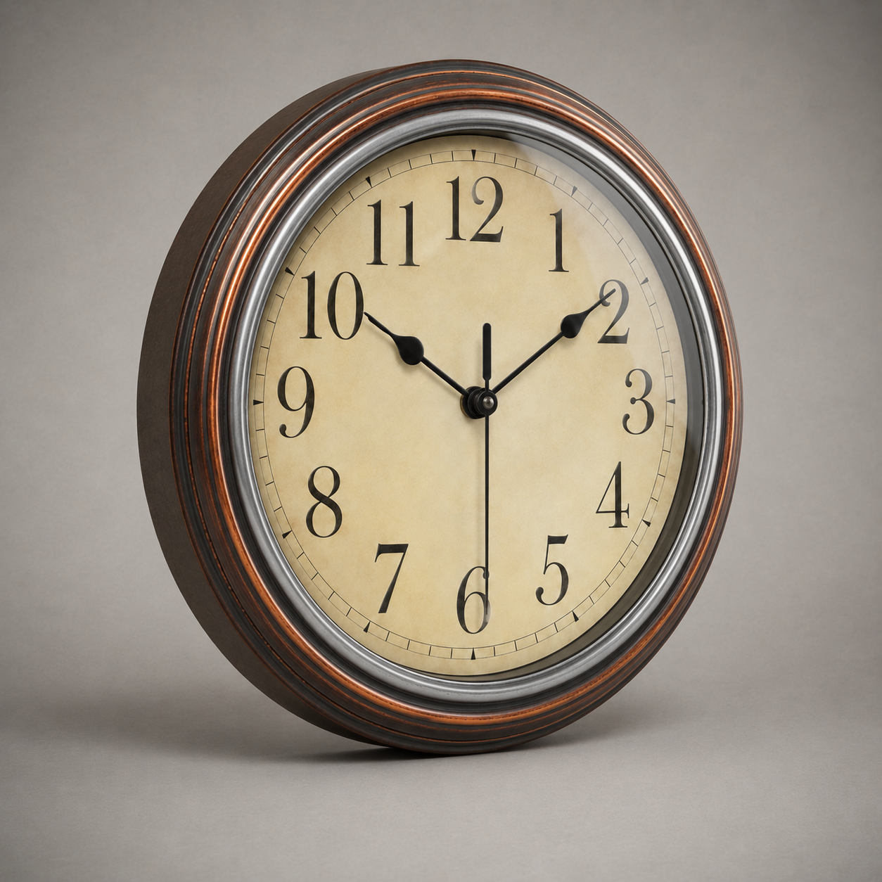 Vintage Bronze Wall Clock