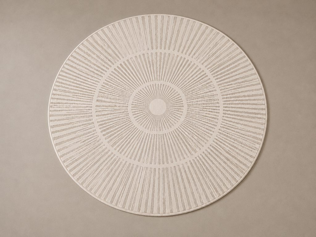 Round Textured Area Rug