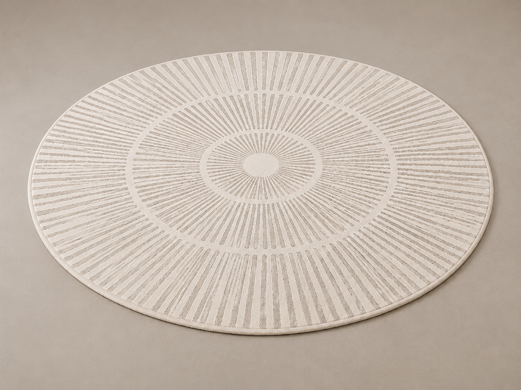 Round Textured Area Rug