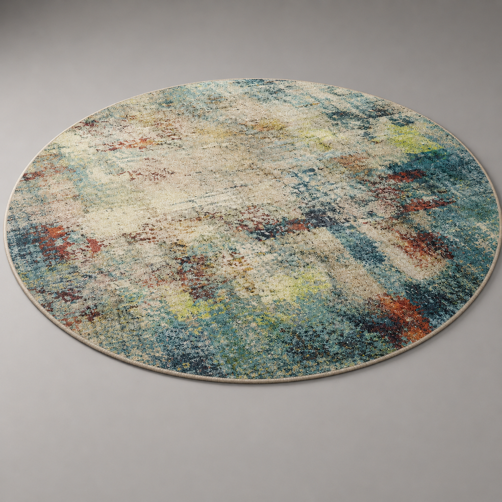 Abstract Round Area Rug