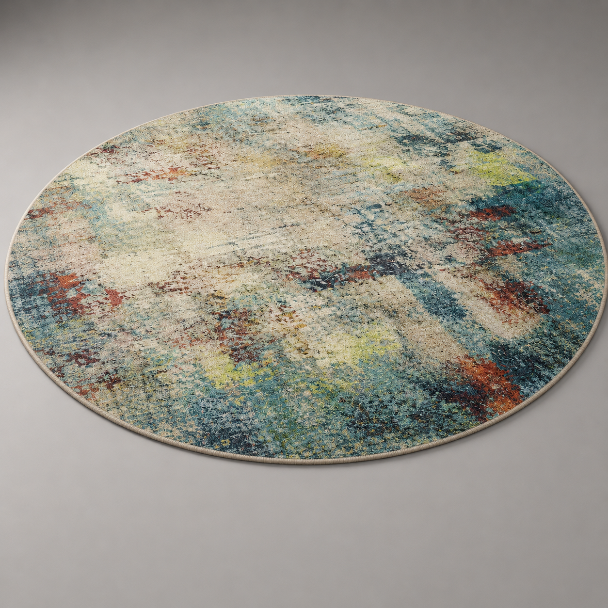 Abstract Round Area Rug