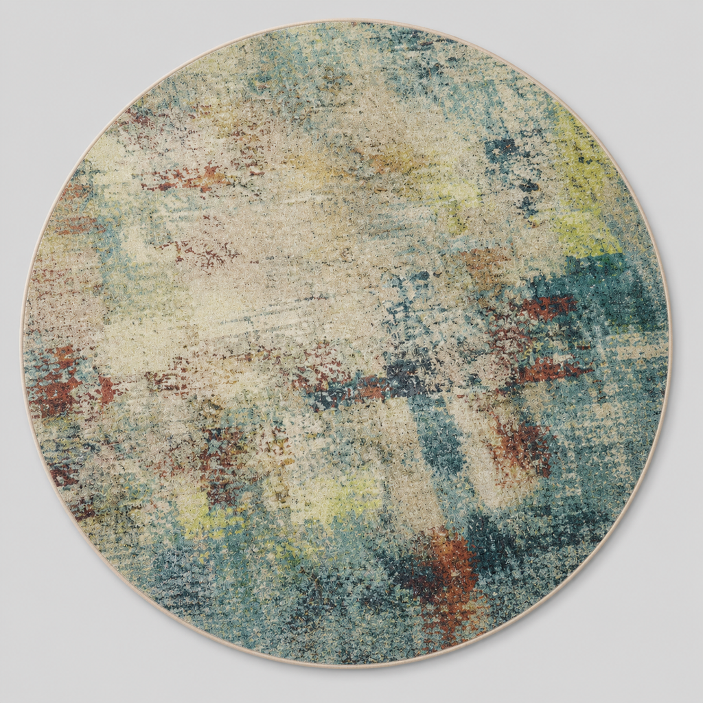 Abstract Round Area Rug