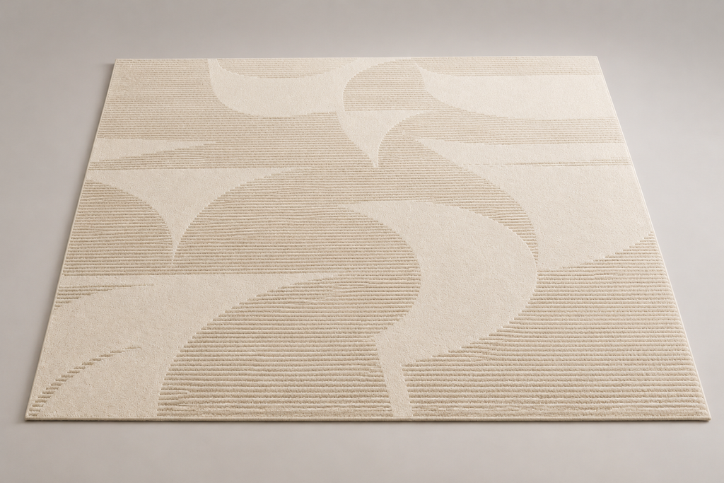 Modern Textured Geometric Area Rug