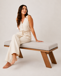 Modern Upholstered Wooden Bench - Front
