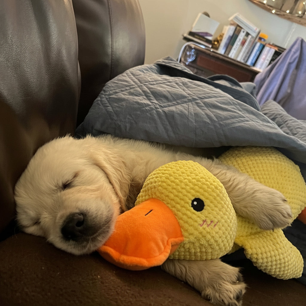 Calming Dog Toy Quacking Sound Chewing Play