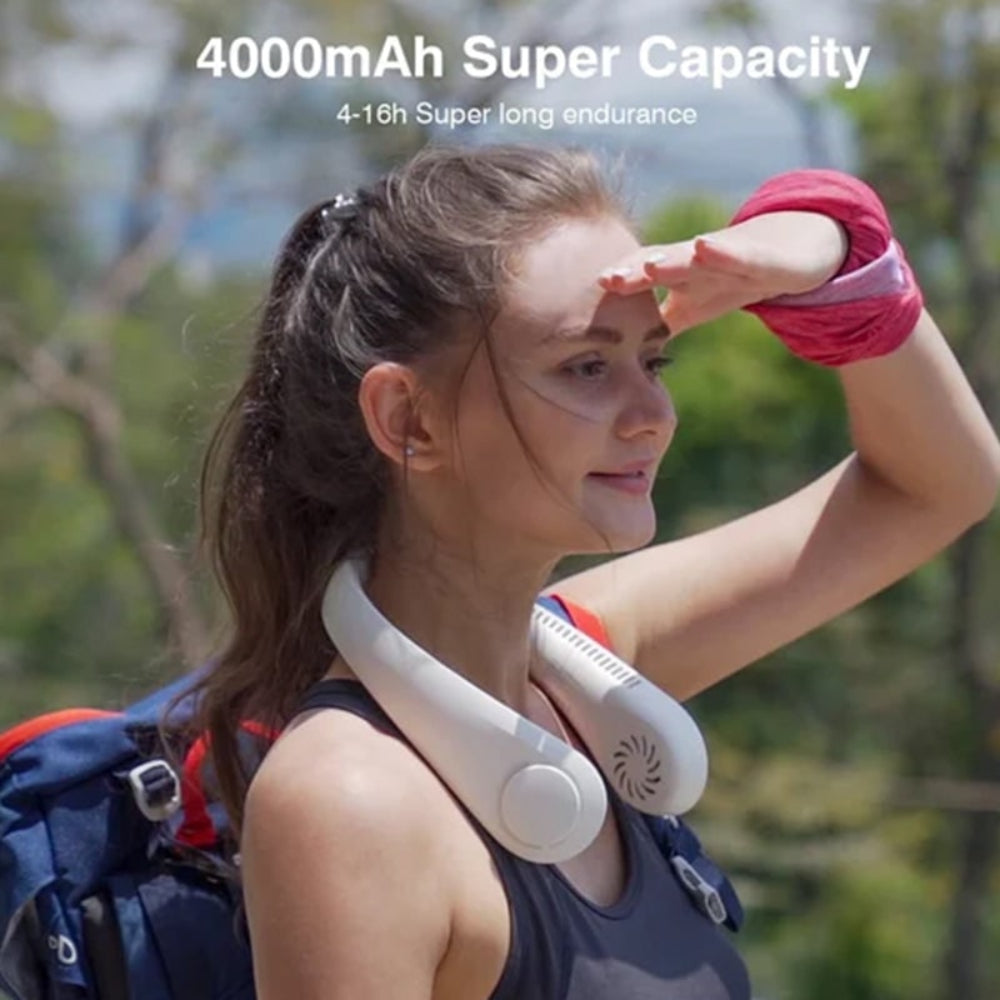 Rechargeable Battery Portable Neck Fan Hands-Free Wearable Fan
