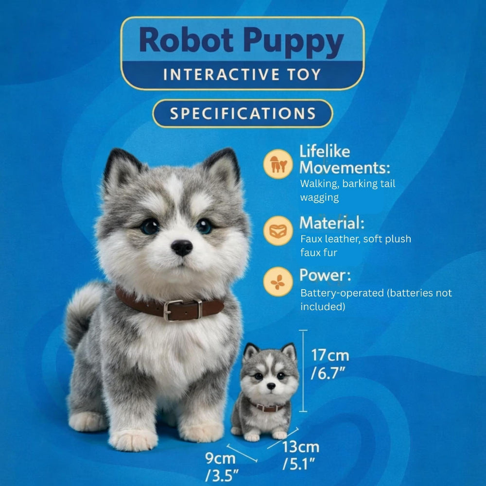 Robot Dog Interactive Dog Toy Robot Puppy Walking Tail Wagging