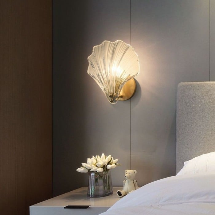 Marina Shell Glass Wall Light | Modern Art Deco Elegance