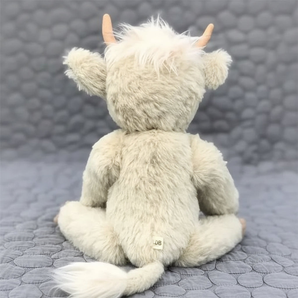 Soft Plush Highland Cow Toy Handmade Cuddly Plush Animal Kids