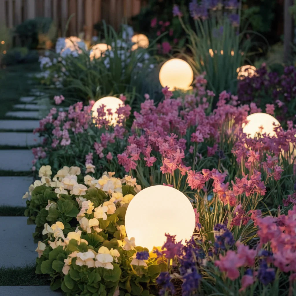 Garden Light Spherical Outdoor LED Ball Lamp Yard Pathway Light