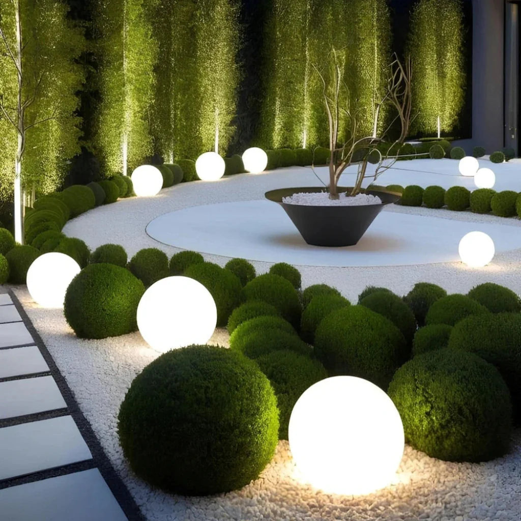 Garden Light Spherical Outdoor LED Ball Lamp Yard Pathway Light