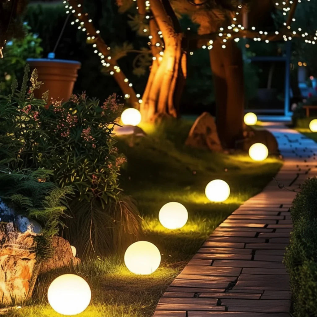 Garden Light Spherical Outdoor LED Ball Lamp Yard Pathway Light
