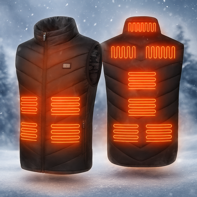 11-Zone USB Heated Vest | Electric Body Warmer Jacket for Maximum Comfort & Warmth | Ideal for Outdoor Activities & Cold Weather
