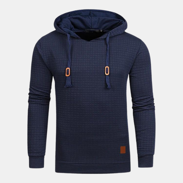 Men's Slim Fit Textured Pullover Hoodie with Adjustable Drawstring - Stylish, Comfortable & Versatile Casual Wear for Every Occasion