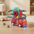 Fire Truck Toy Duck Slide Track Lights Sounds
