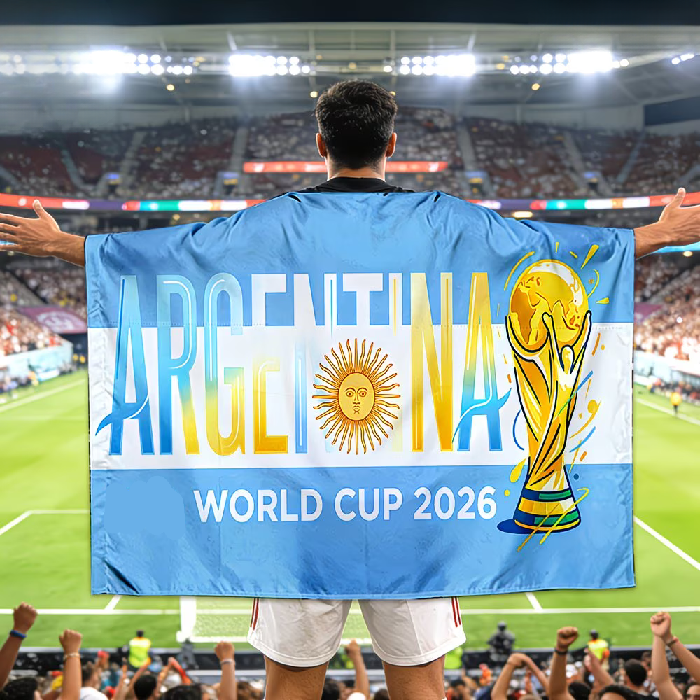 World Cup Argentina Flag Banner Sports Fan Soccer