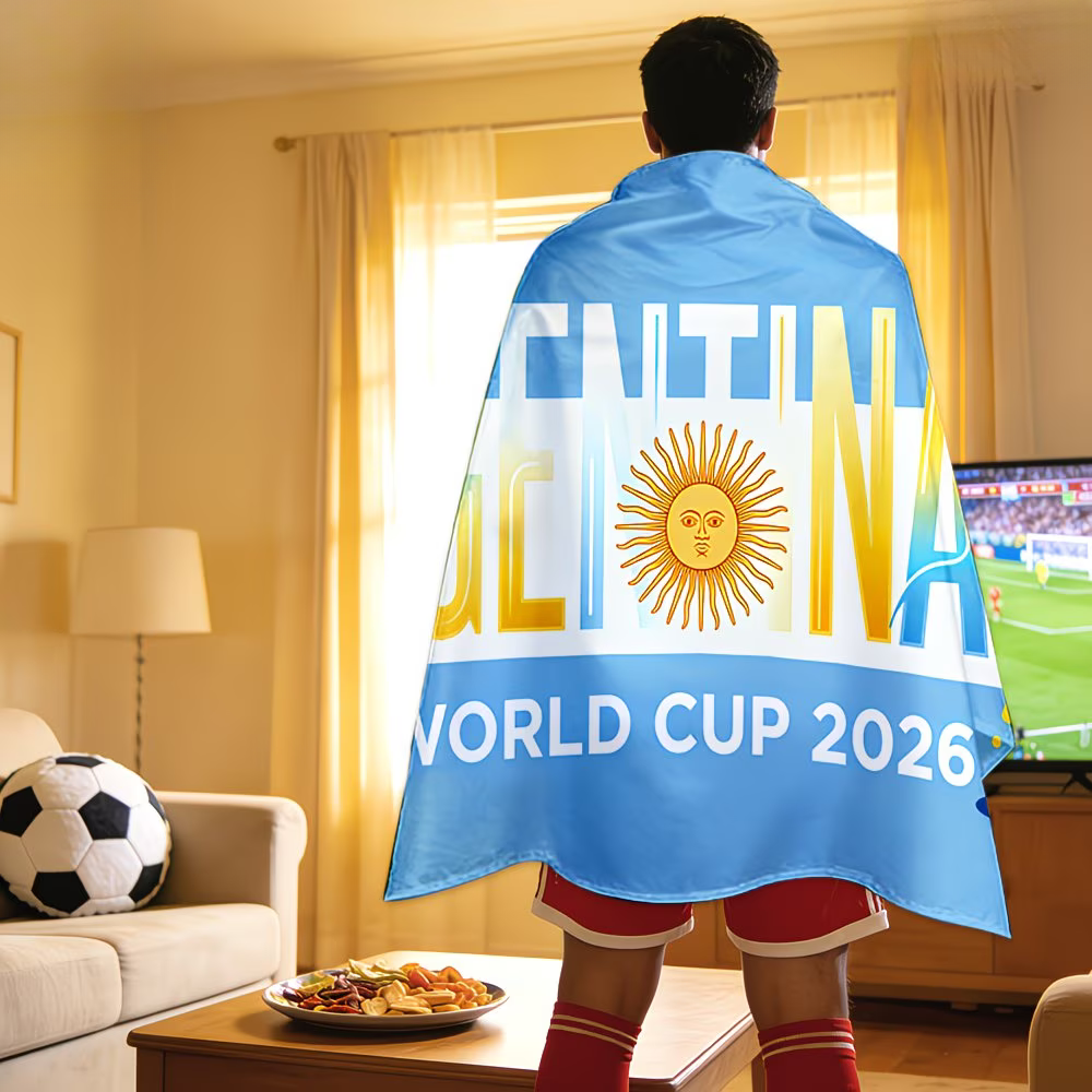 World Cup Argentina Flag Banner Sports Fan Soccer