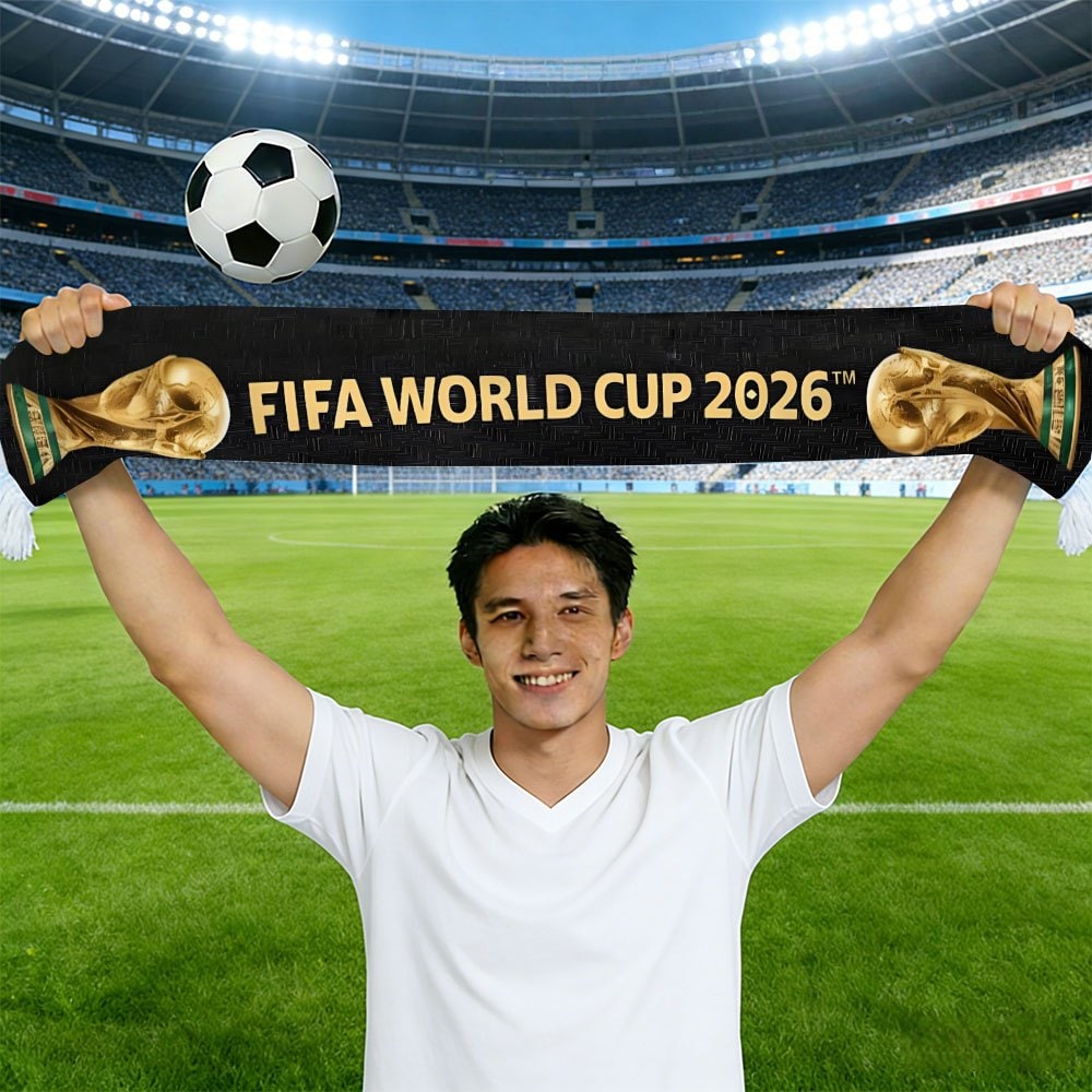 World Cup Soccer Scarf Football Fan Striped Fringe Fan